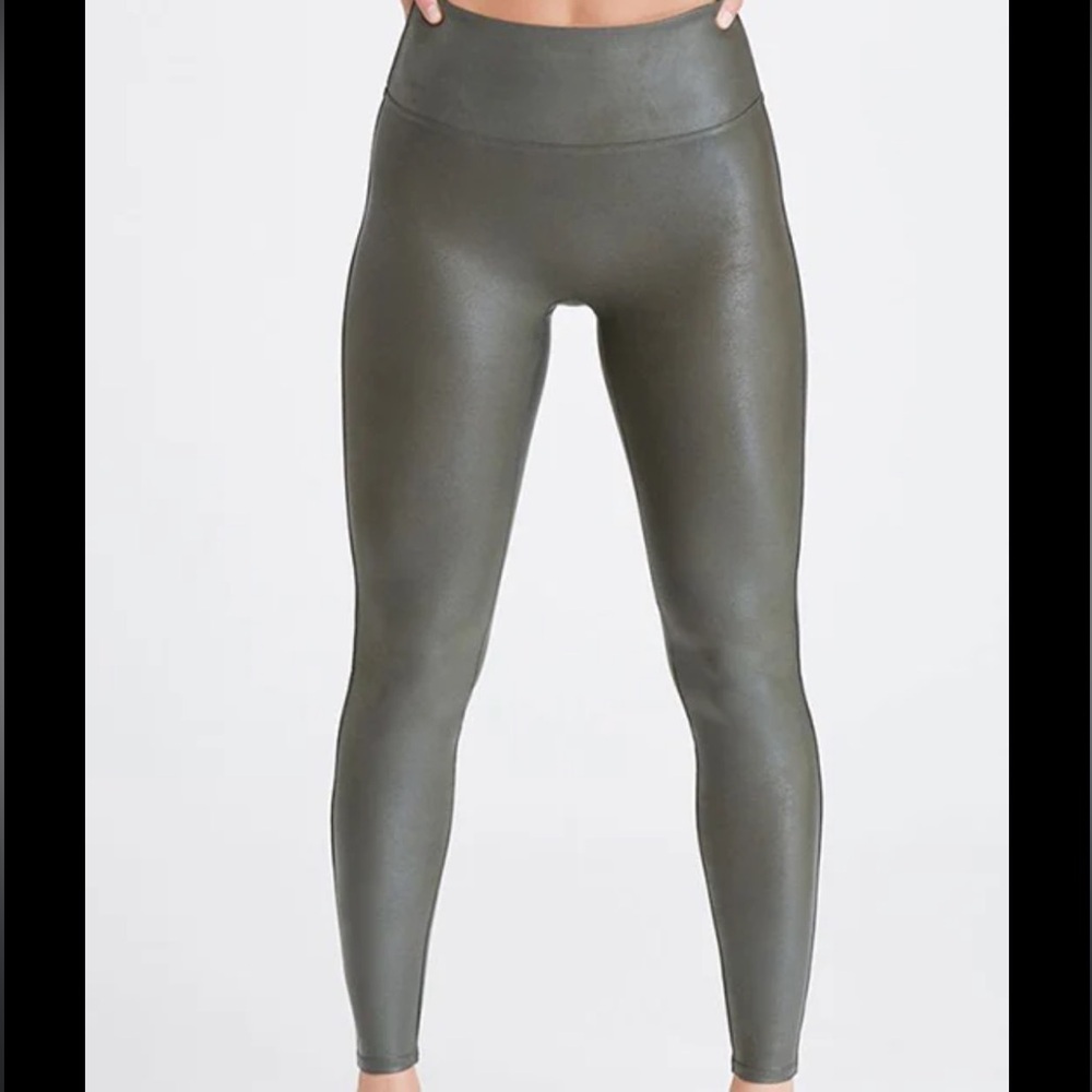 Spanx Olive Green Leggings Women’s Small No Front Seam Athleisure
